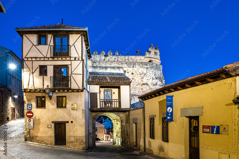Puerta de San Andres at Segovia, Spain. Defensive wall of Segovia.