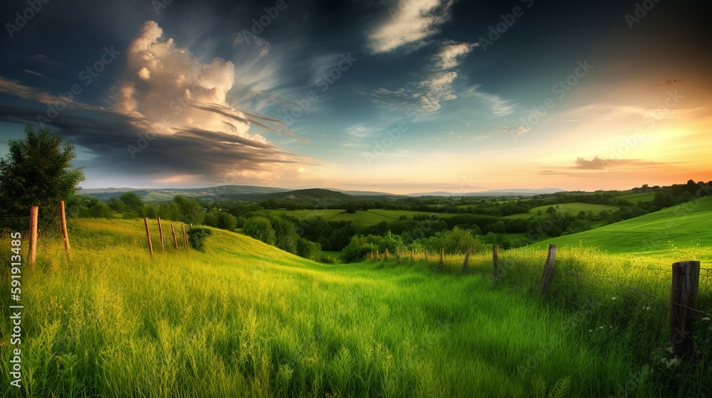 Obraz premium Picturesque European Countryside