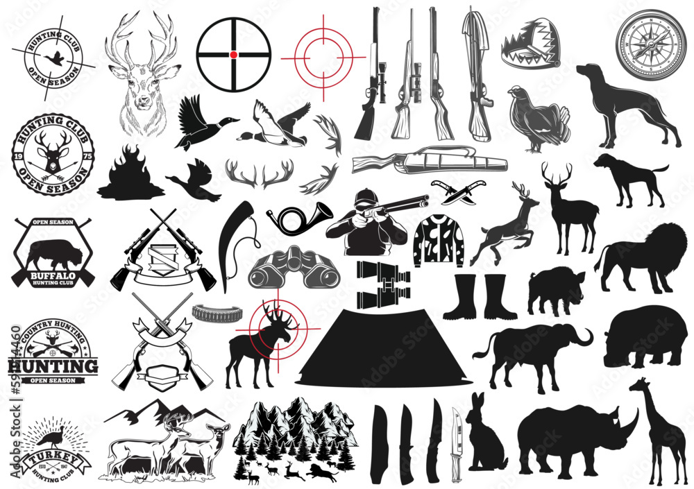 Fototapeta premium set of Hunting
