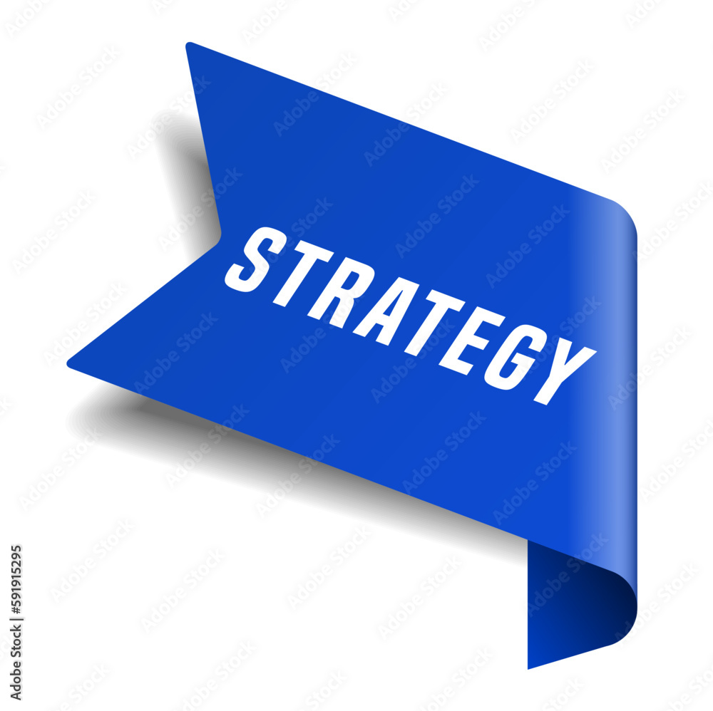 Colorful vector flat design banner strategy. This sign is well adapted ...