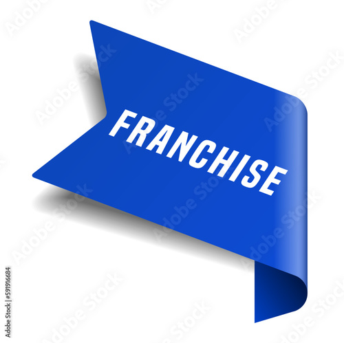 Colorful vector flat design banner franchise. This sign is well adapted for web design.
