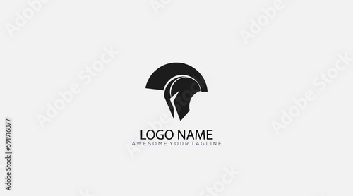 helmet sparta logo vector design