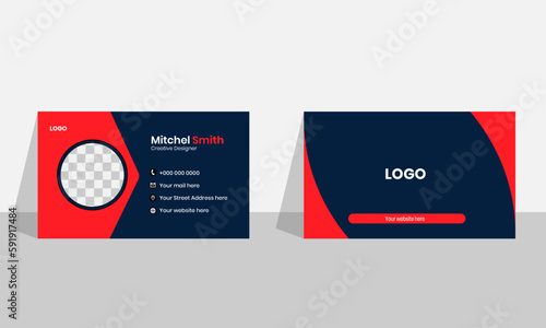  Vector design minimalist creative business card template photo