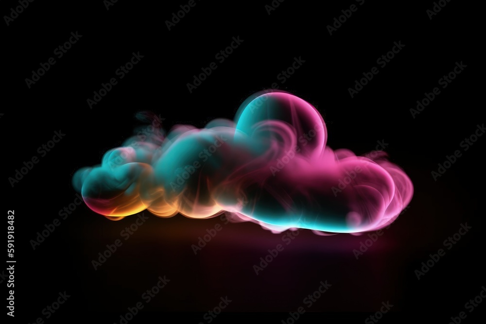 Glowing Clouds generative ai illustration Glowing Clouds generative ai illustration