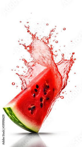 Slice of watermelon with sp...
