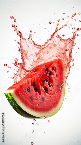 Slice of watermelon with sp...
