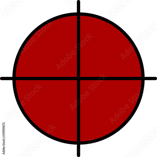 Crosshair, gun sight vector icon.