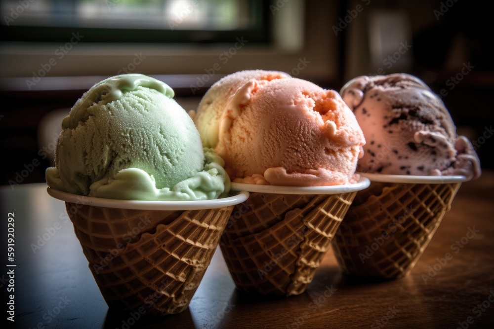 Ice cream generative ai illustration Ice cream generative ai illustration