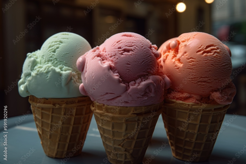 Ice cream generative ai illustration Ice cream generative ai illustration