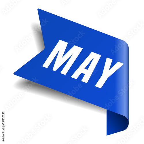 Colorful vector flat design banner may. This sign is well adapted for web design.