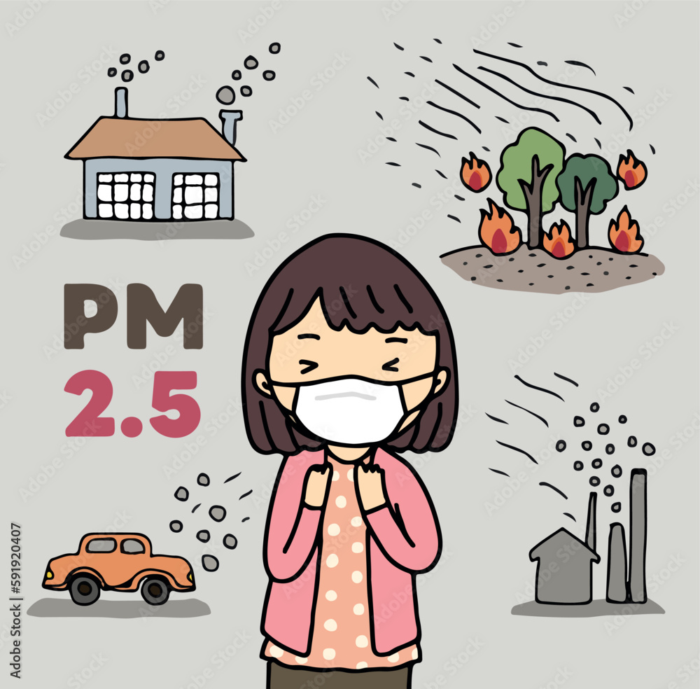 Concept Drawing Air Pollution Stock Vector by ©yusufdemirci 481041170-saigonsouth.com.vn