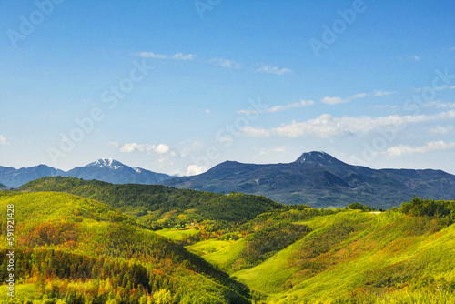 landscape with mountains and blue sky © Grey Zone