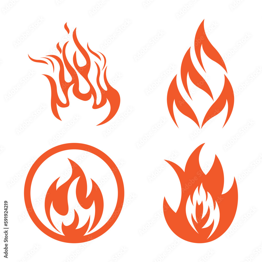 Fire logo design illustration and fire symbol Fire logo design illustration and fire symbol