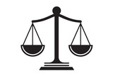 Justice Icon. Vector Illustration of a Lawyer's Scale for Legal Justice Sign	
