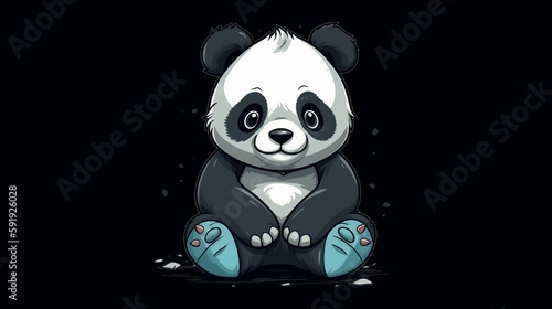 A cute t-shirt featuring a tiny panda Generative AI