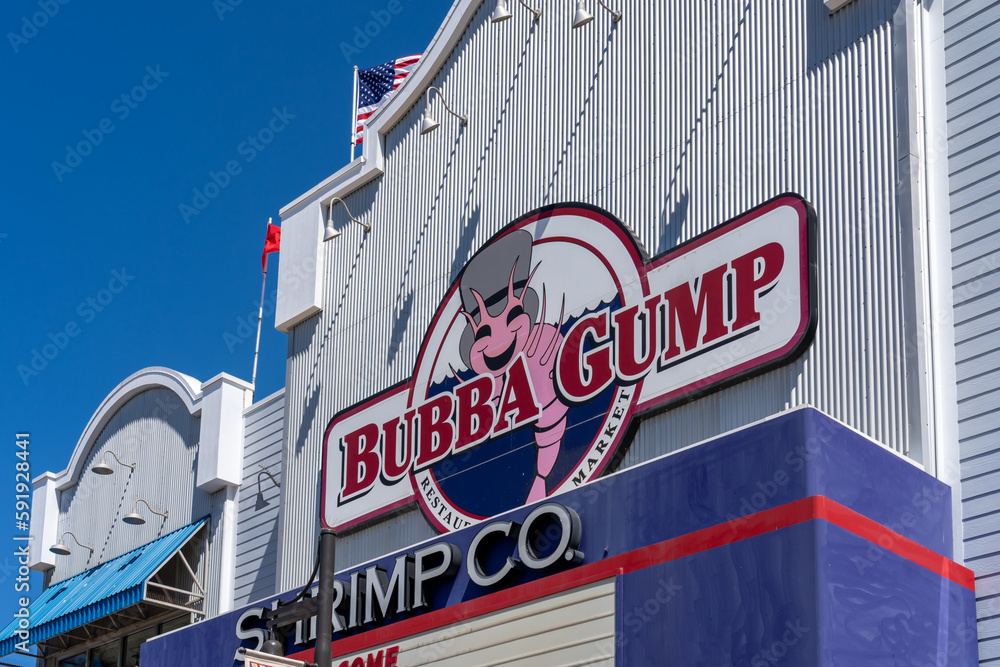 Galveston, TX, USA March 12, 2022 A Bubba Gump Shrimp Company