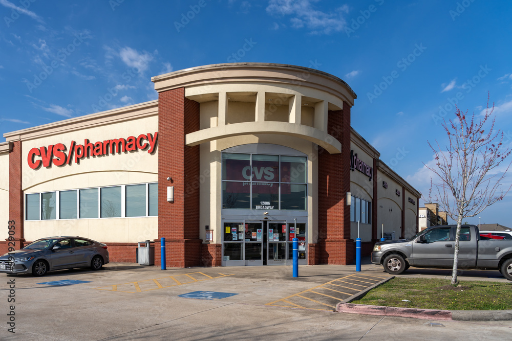 Houston, TX, USA March 9, 2022 A CVS Pharmacy drugstore in Houston
