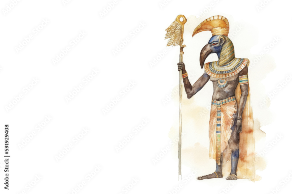 Naklejka premium Ra, the sun god, ancient egyptian, Generative AI