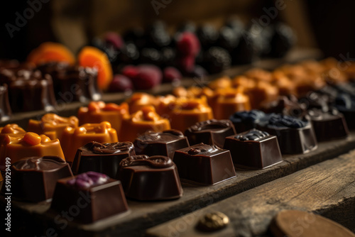 Wallpaper Mural Belgian chocolates, generative ai Torontodigital.ca