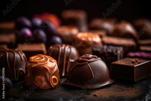 Wallpaper Mural Belgian chocolates, generative ai Torontodigital.ca