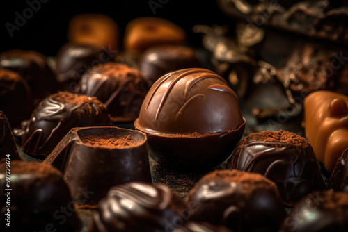 Wallpaper Mural Belgian chocolates, generative ai Torontodigital.ca