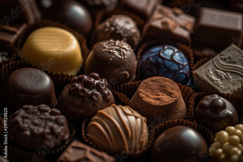 Wallpaper Mural Belgian chocolates, generative ai Torontodigital.ca