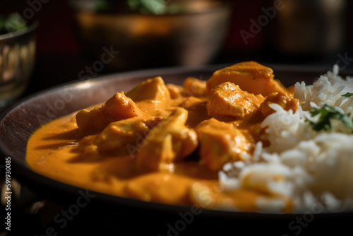 Wallpaper Mural Butter chicken, generative ai Torontodigital.ca