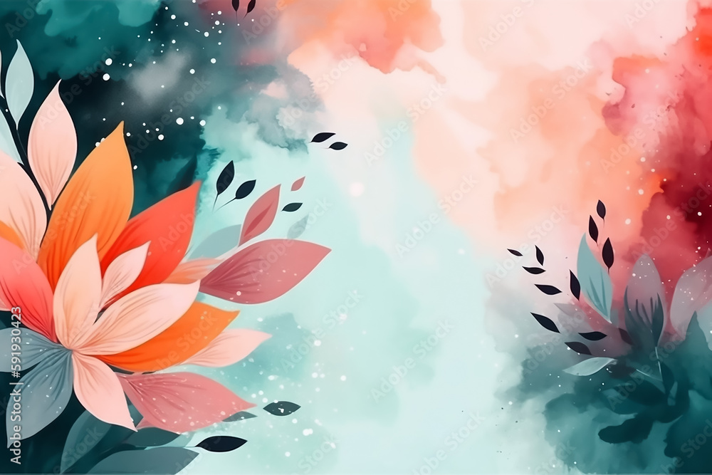 Beautiful hand-drawn watercolor flower bouquets isolated white background Beautiful hand-drawn watercolor flower bouquets isolated white background