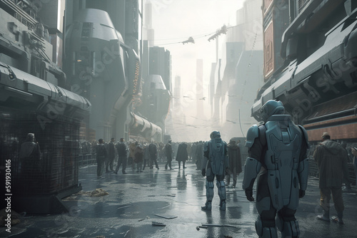 Generative ai post apocalyptic world ruled by aliens invading our planet