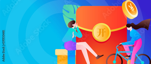 Internet finance and wealth management investment flat vector concept operation hand drawn illustration 