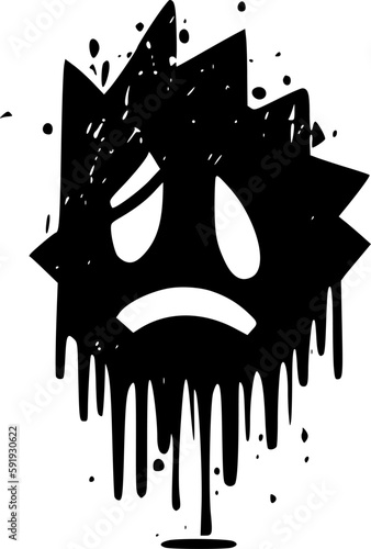 Distressed - Minimalist and Flat Logo - Vector illustration