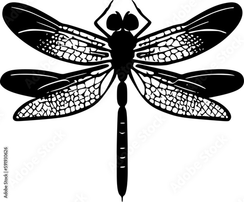 Dragonfly - Minimalist and Flat Logo - Vector illustration