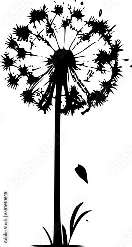 Dandelion | Minimalist and Simple Silhouette - Vector illustration