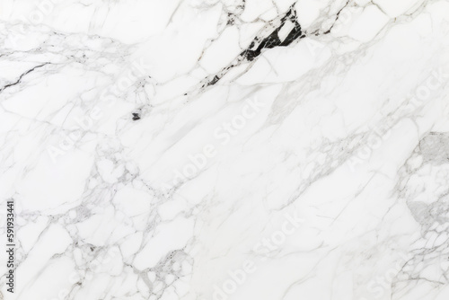 Designing on a Panoramic White Background from Marble Stone Texture, Generative AI