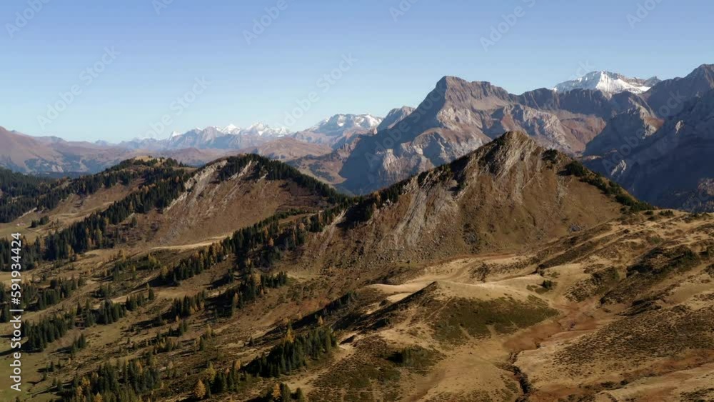 aerial view of mountains in Switzerland in autumn aerial view of mountains in Switzerland in autumn
