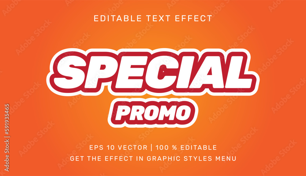 Special promo editable text effect template