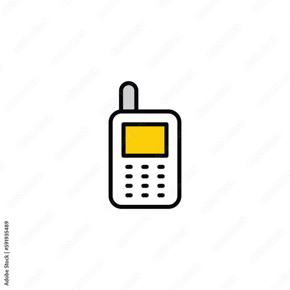 Walkietalkie icon design with white background stock illustration Walkietalkie icon design with white background stock illustration