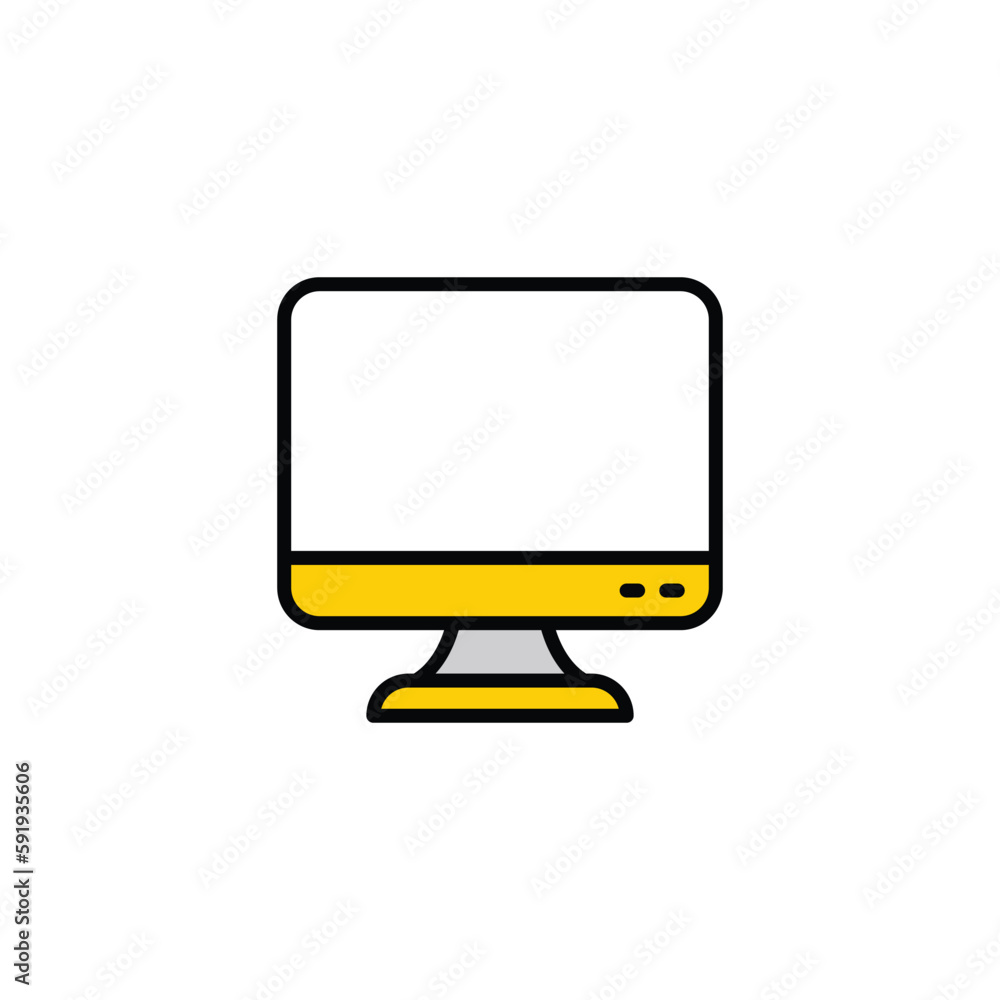 LCD icon design with white background stock illustration LCD icon design with white background stock illustration