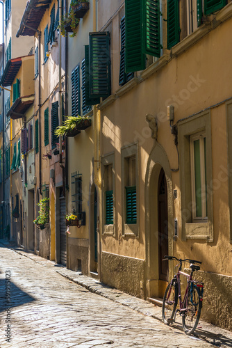 via d'Ardiglione a typical popular narrow street of Firenze (Oltrarno, San Frediano)