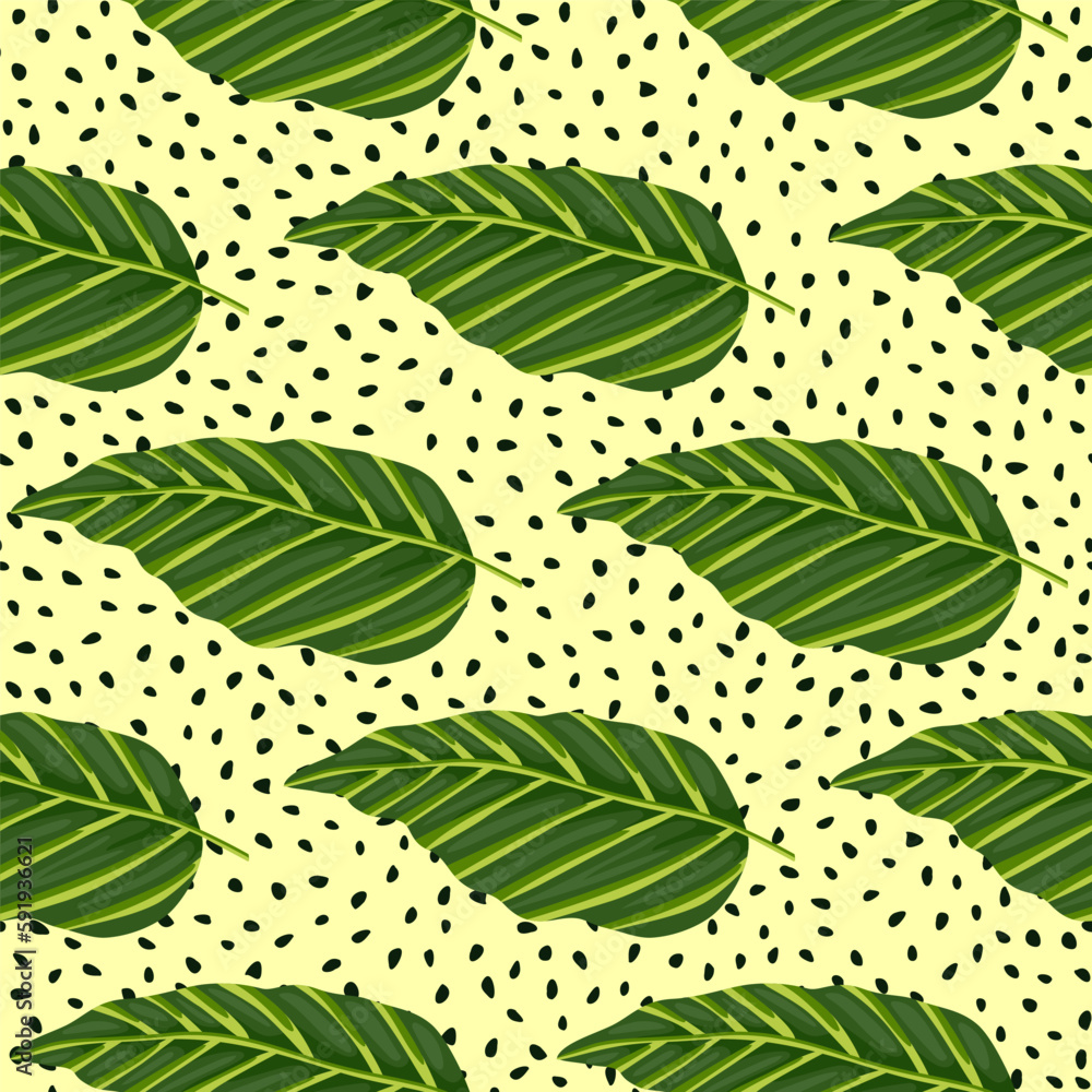 Decorative tropical palm leaves seamless pattern. Jungle leaf wallpaper. Exotic botanical texture. Decorative tropical palm leaves seamless pattern. Jungle leaf wallpaper. Exotic botanical texture.