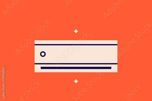 air condition  in flat style design. Vector illustration.
