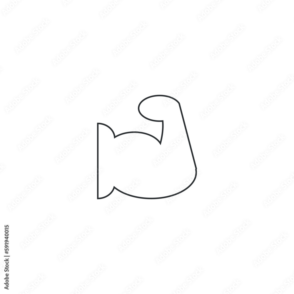 Biceps strong vector icon