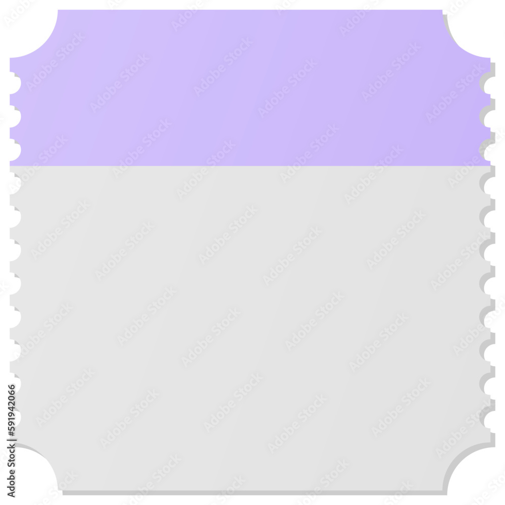 Fototapeta premium White and Purple square ticket