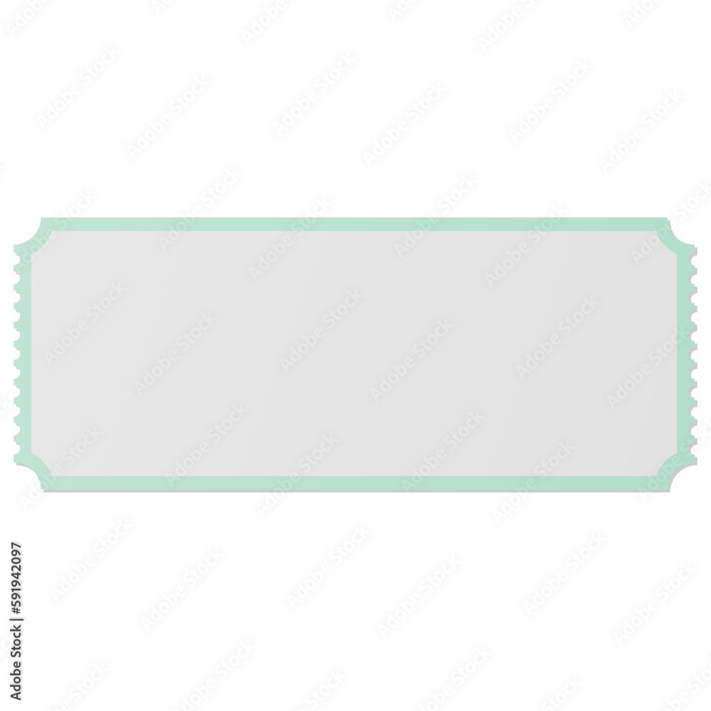 Blank white gift voucher with Green border Blank white gift voucher with Green border