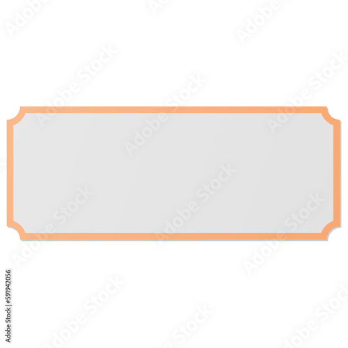 Free Download Blank white gift voucher with Orange border - GFXLoad