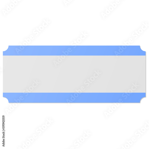 White and Blue rectangle discount gift voucher