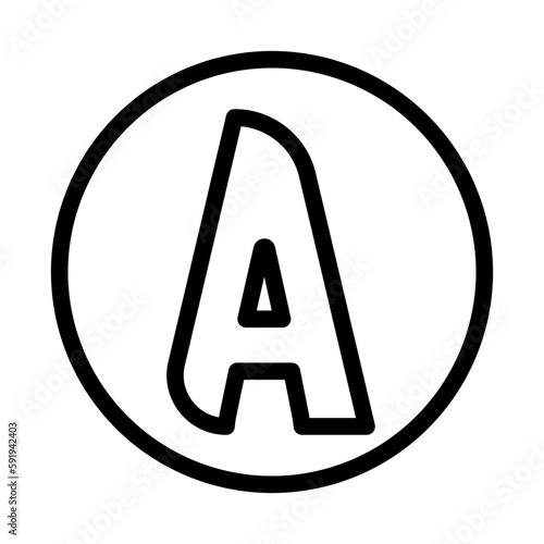 alphabet a icon