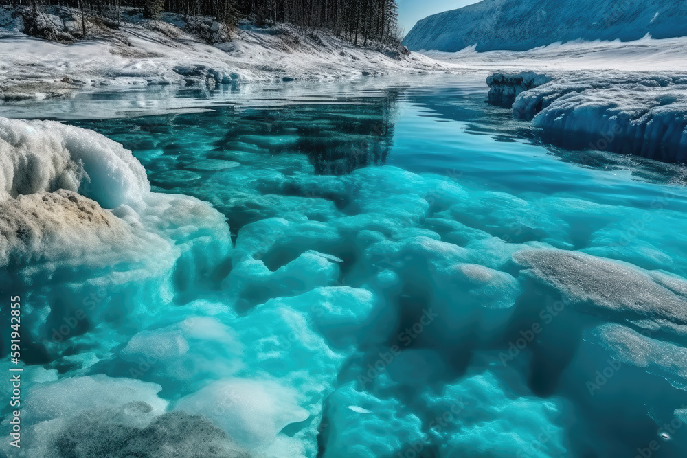 glacier national park created with Generative AI technology glacier national park created with Generative AI technology