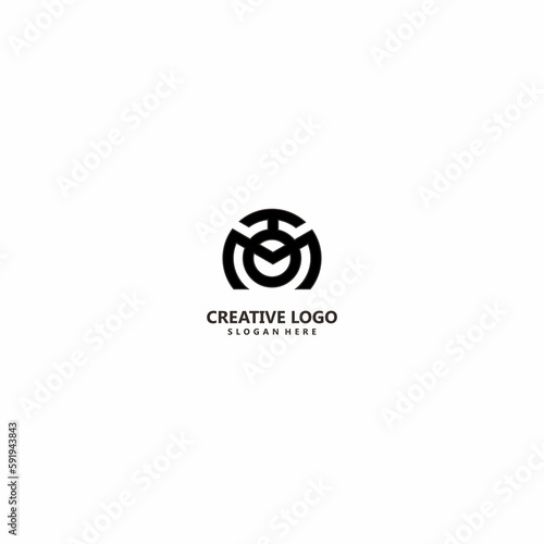 monogram initial letter logo design