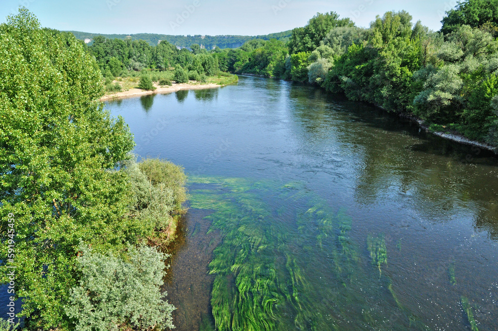 France, Dordogne river in Cluges